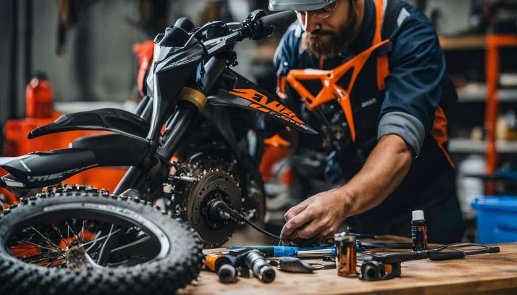 Adult electric dirt bike maintenance