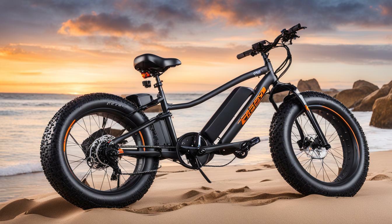 ecotric electric fat tire beach snow bike
