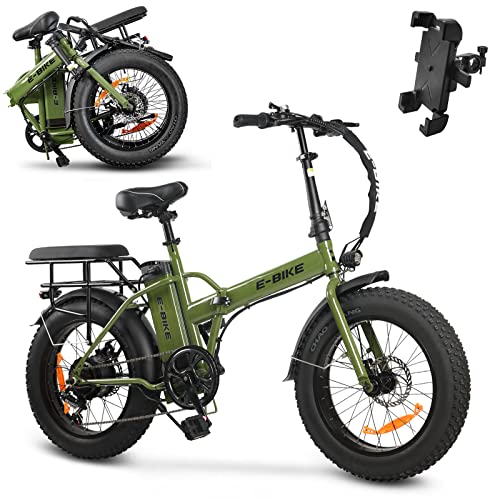 Axiniu Peak 750W Electric Bike for Adults | 20" Fat Tire Electric Bicycle | 36V 10Ah 22.5Ah UL-Certified Li-ion Battery Folding Ebike | 25-30MPH Shimano 7-Speed Bike 40-120 Miles Range Mountain Bike