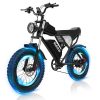 Adult Electric Bike by Ridstar: 1000W Motor, 30MPH Top Speed, 50 Mile Range, with 48V/20Ah Detachable Battery, 20″ Fat Tire Off-Road Bike, Shimano 7-Speed E-Bike