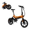 Electric Folding Bike Swagtron Swagcycle EB-7 Elite Plus with Detachable Battery, 16″ Wheels, 7-Speed, Orange/Black