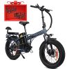 Wildedway FW11 Folding Electric Bike with 48V 32Ah Battery for Adults: Features 750W 20″ Fat Tire Mountain Ebike, Achieves 30MPH Speed, 7-Speed Gears, Dual Shock Absorber, Suitable for City/Urban Bicycling for Men and Women