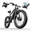 EDIKANI 26” Dual Motor Electric Mountain Bike 1500W 48V 18A for Adults, 35mph Pedal Assist with 32 Mile Range, 70 Mile Electric Moped Function, 35° Uphill Capable with Hydraulic Brakes, Fat Tire E-Bikes for Hilly Terrains