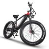 48V 18Ah Tifgalop Adult Electric Bike with 1000W Pure Copper Motor, Removable Battery, 26 Inch Fat Tires, Full Suspension, and 33MPH Long Range Speed
