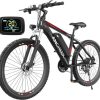 Adults’ Ancheer Electric Bike- 500W EBike with 48V 500WH Detachable Battery, 21-Speed Gears, 26*2.1″ Electric Mountain Bike, Quick 3.5H Charge Ability, Cruise Control, Color Display