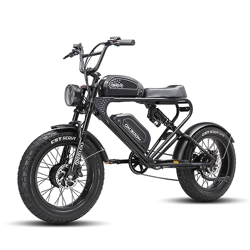 MEELOD Adult Electric Bicycles 1200W Brushless Motor Dual 48V 30AH Removable Battery 32MPH Mountain Ebike, 48V LED Headlight, Color LCD Display, Dual Shock Absorber, 7 Speed, 20" x4.0 Fat tire Ebike