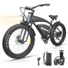 Adult Electric Mountain Bike by Hidoes: 1200W and 26″x4″ Fat Tire Ebike, Featuring 48V 18.2AH Long Range Battery, Top Speed of 37MPH & Range of 31 Miles for Beach and Off-Road Adventures/Available in US Stock