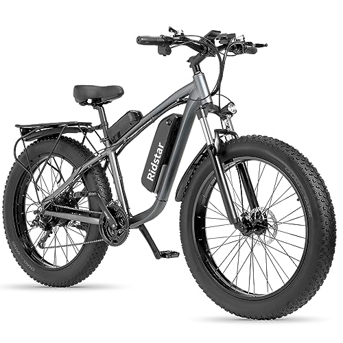 Electric Bike for Adults - 26" x 4" Fat Tire 1000W 30MPH Ebike with 48V 14AH Removable Battery, Up to 50 Miles E Bike with 7-Speed Gears, Snow Beach Mountain Electric Bicycle
