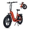 750W Young Electric E-Flow Folding Bike for Adults with 90Miles Motor: a BAFANG 48V 20Ah Battery Powered 20’x4.0 Fat Tire Ebike, 28MPH Step-Thru Bicycle for City Commuting, Snow, Beach, Mountain Terrain, etc.