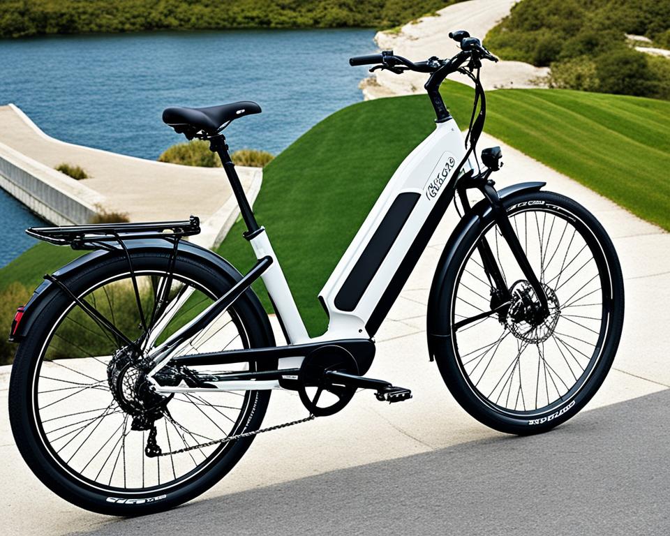 Townie electric bike with integrated battery design
