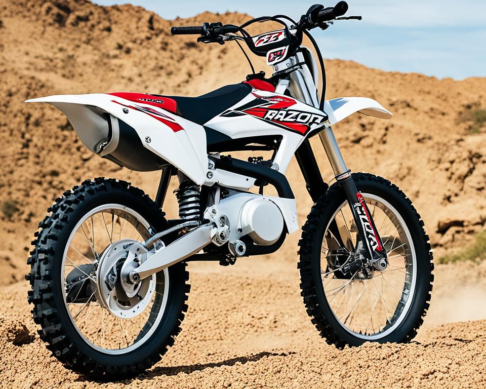 durable design of Razor MX350 electric dirt bike
