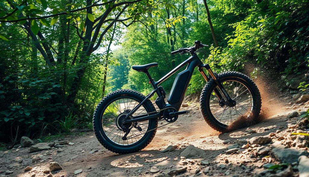 E-bike on rough trails