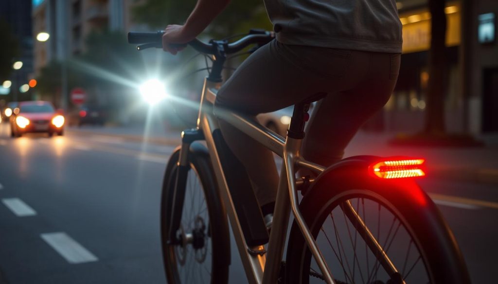 commuter bike with integrated lights