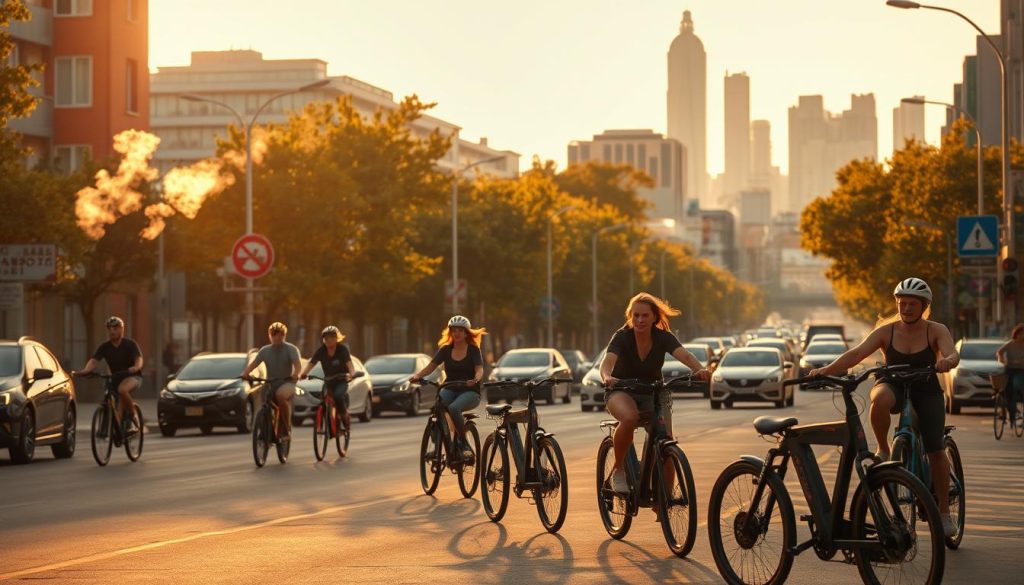E-bikes reducing urban air pollution