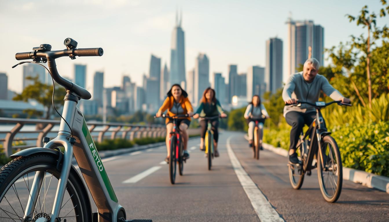reducing carbon footprint with e-bikes