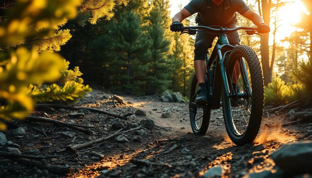 Full-Suspension E-MTB Trail Riding