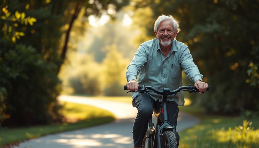 Senior Enjoying Electric Bike Ride