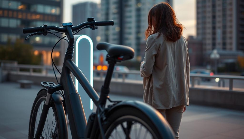 Women's Electric Bike Battery Charging